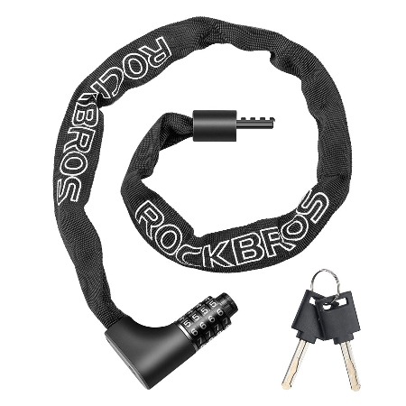 락브로스 2중 자물쇠(열쇠+번호) 잠금장치 자전거 킥보드 오토바이 (535)